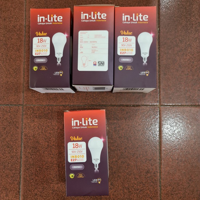 [PROMO] Lampu Led In-Lite Value Paket 18Watt Beli 3 Gratis 1