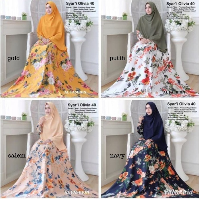 [Cod] Gamis Terbaru 2020 Gamis Lebaran Neena Maxy Original Na DN541 Baju Terbaru Syari Maxi Olivia 4