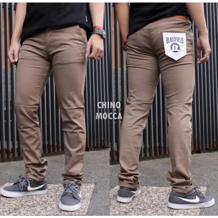 CELANA CINO PANJANG / CINO PANJANG PRIA / CELANA KATUN/ MERAH PUTIH 98 - Mocca, 27/28(G7K9) Celana P