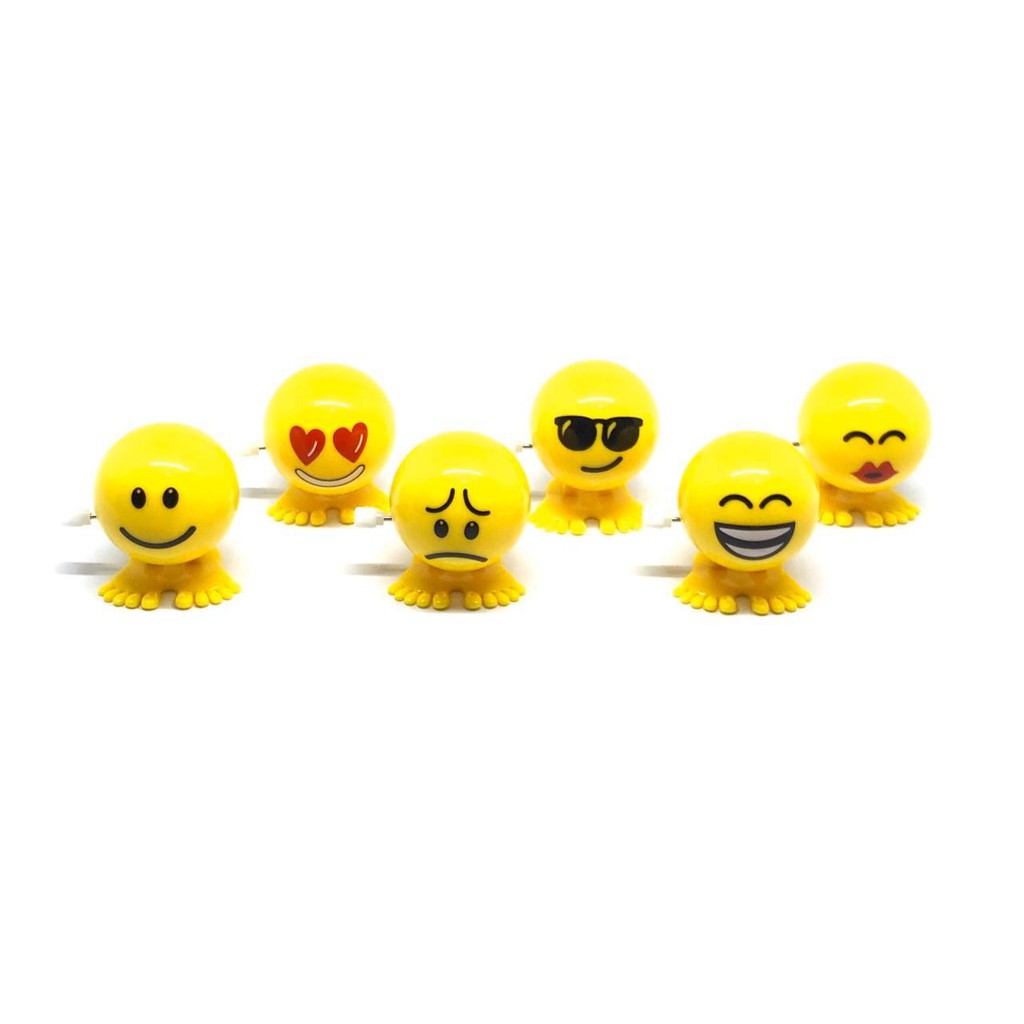 New Emoji 2020 Face Spring Shaking Head Stand UNIVERSAL Karakter Pajangan Hiasan Lucu Miniatur Desk