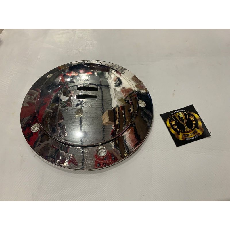 Wildop Wheeldop Vespa Ring 10  Embos Chun Model Chrome Kilap Set Baut dan Mur Import