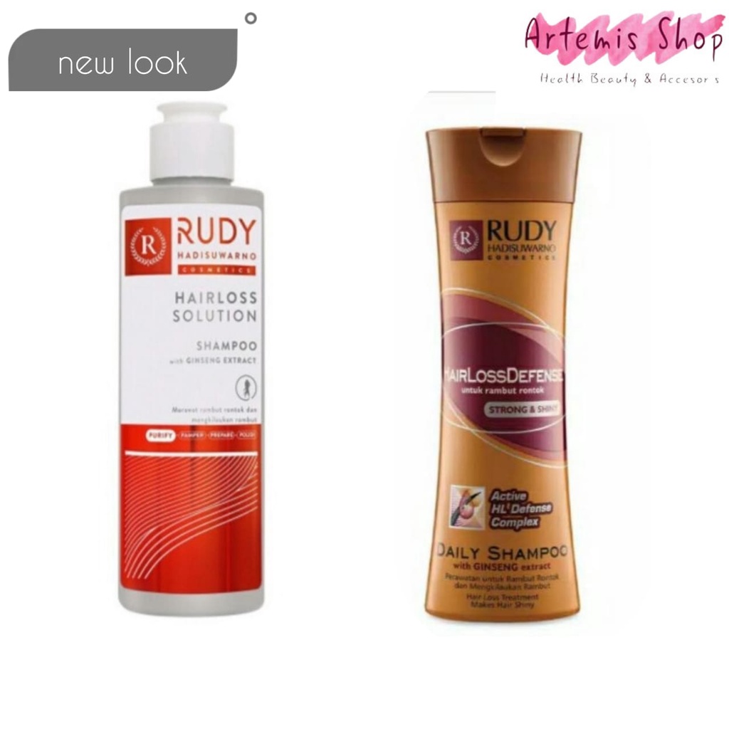 Rudy Hadisuwarno Hair Loss Defense Daily Shampoo Conditioner Ginseng 200 ml 100 ml Ketombe