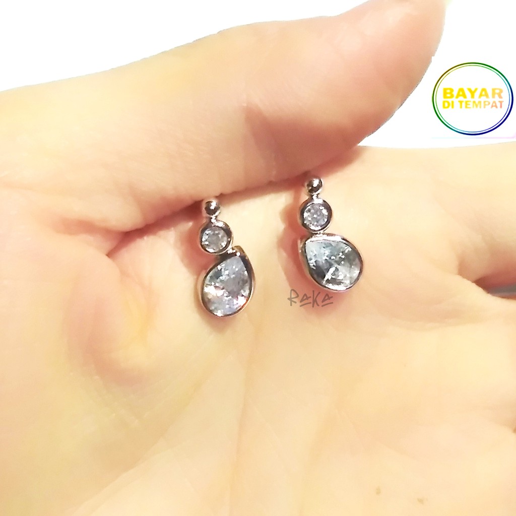 RAKA Acc - Anting Stud / Tusuk Jurai Berlian Xuping SIlver Perhiasan Aksesoris Wanita 190