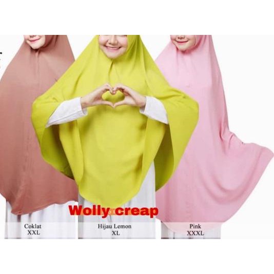 ➨ Khimar syar’i wolly creap (size XL) by:tegar collection ✯
