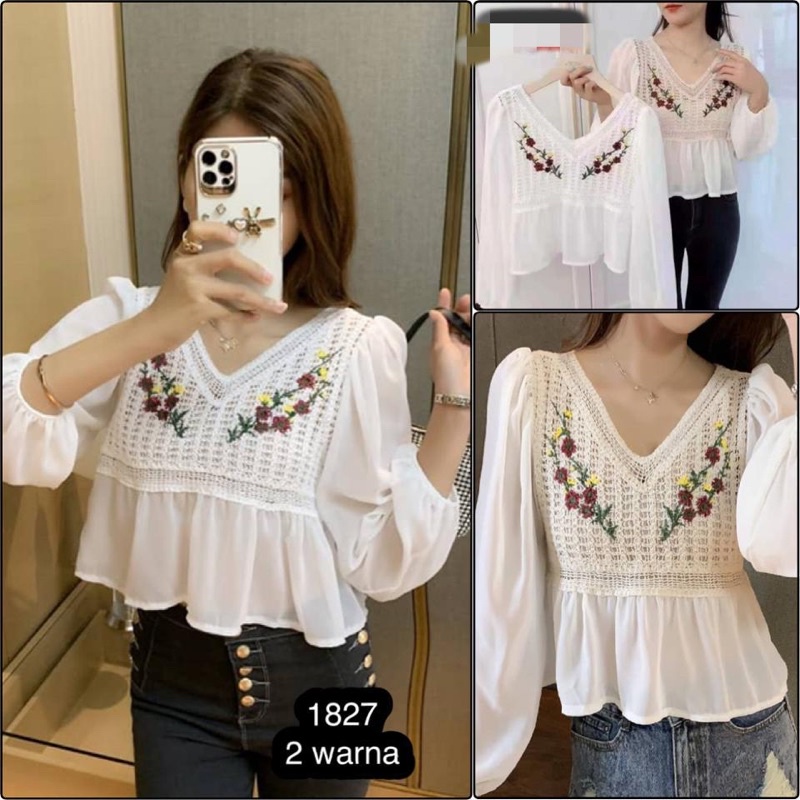 Blouse Korea Import Atasan Korea Import Blouse Korea Brokat