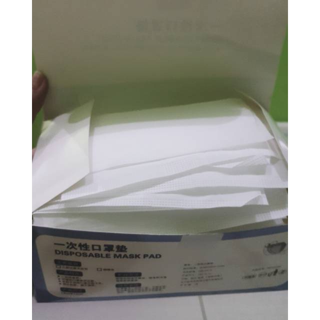 Filter pad masker 3ply untuk di aplikasikan ke masker sekali pakai