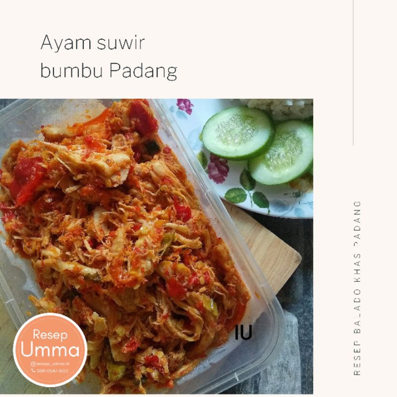 

Ayam suwir balado bumbu Padang