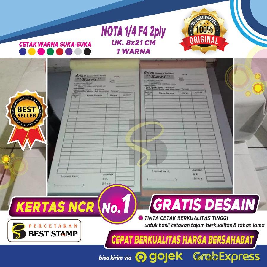 

CETAK NOTA, KWITANSI, SURAT JALAN, SURAT PESANAN APOTEK, HARGA MURAH GRATIS DESAIN
