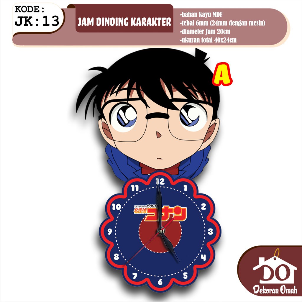 Jam Dinding Karakter JK13 Detective Conan