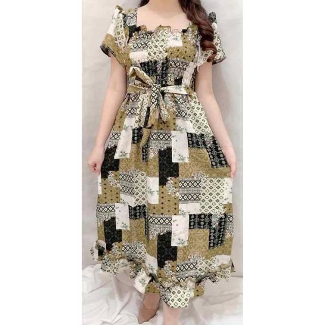 winsstore85 Dress wanita dress kerut dress terbaru