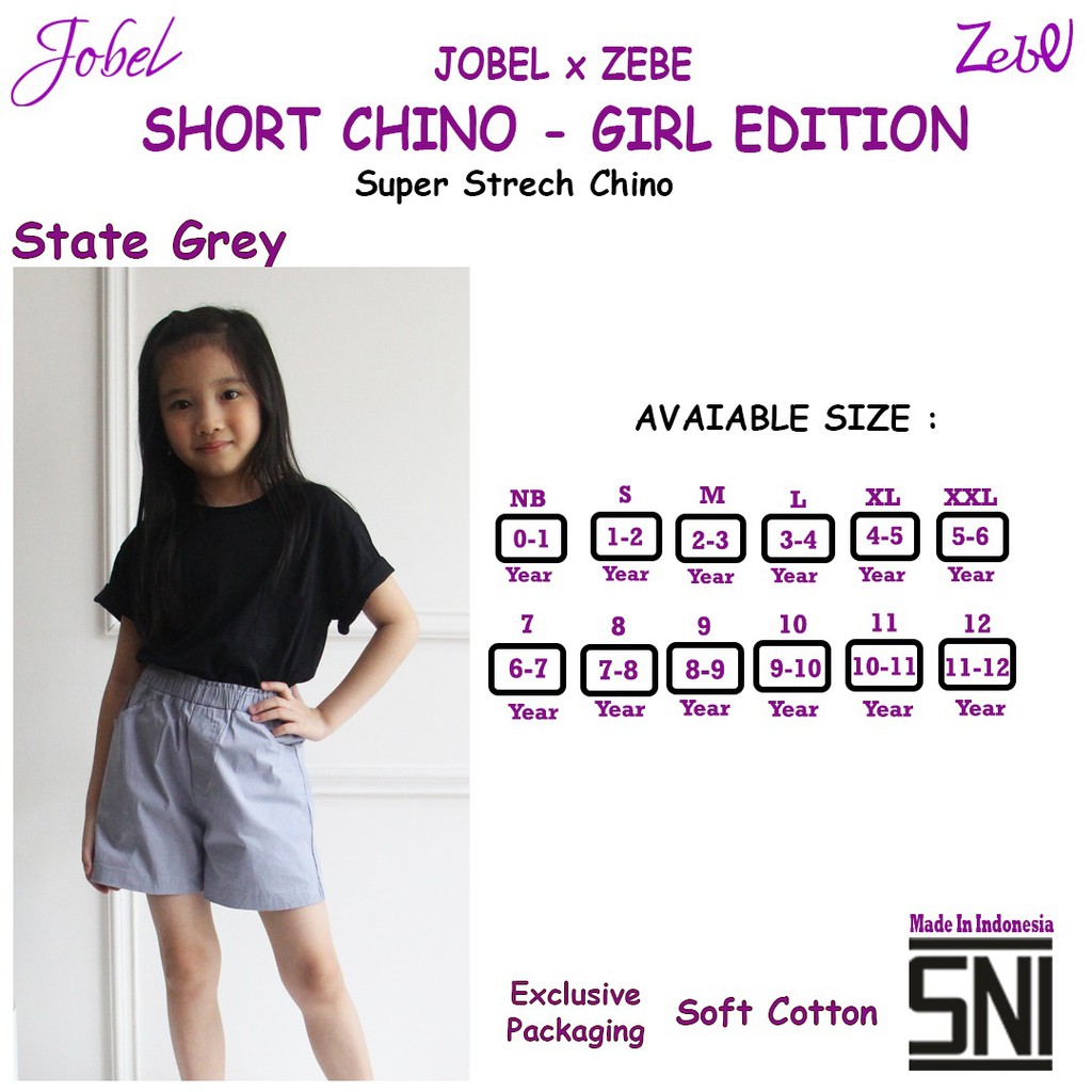 Jobel x Zebe - Shorts Chino Girl edition