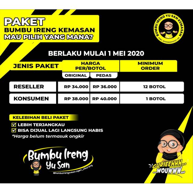

Bumbu Ireng Yusan Pedaaass Special Murah