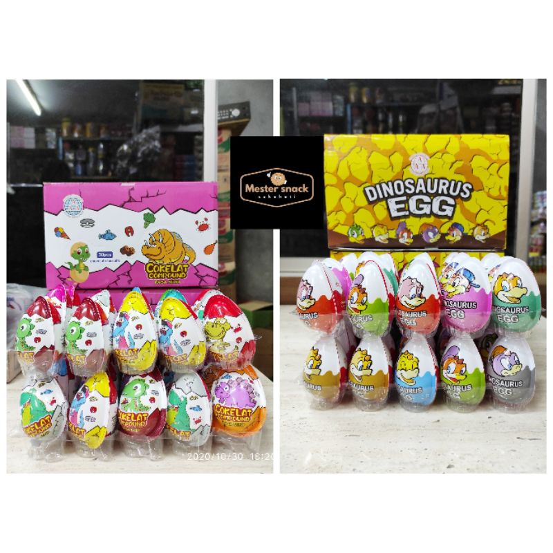 Dinosaurus Egg (Coklat Telor Rasa Susu) isi 30 pcs