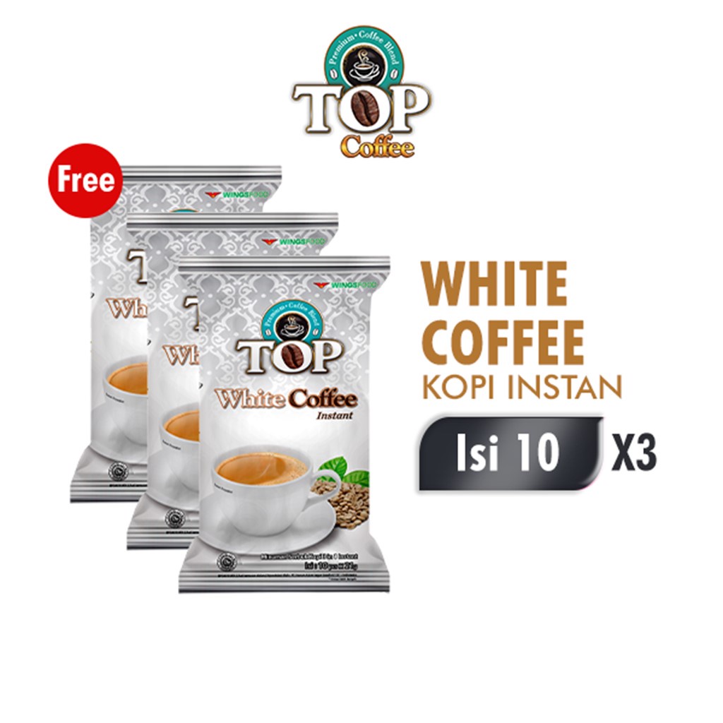 Top Coffee Kopi Instan White Pack 21 gr isi 10 pcs x3