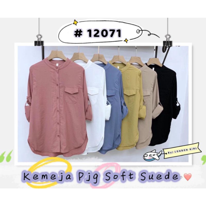 kemeja import bahan soft suede