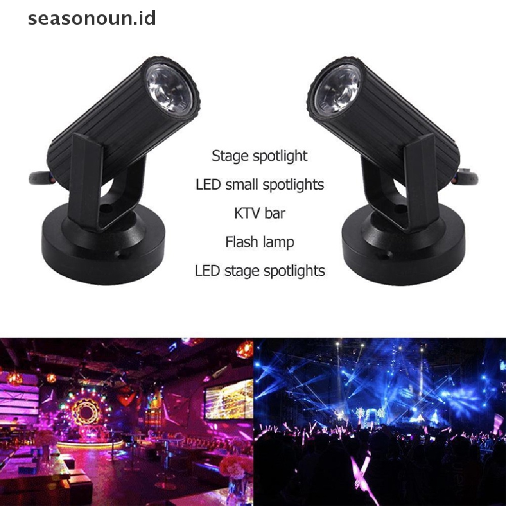 Seasonoun Lampu Sorot LED RGBW 1W Untuk Panggung / Pesta / DJ / Disko DMX