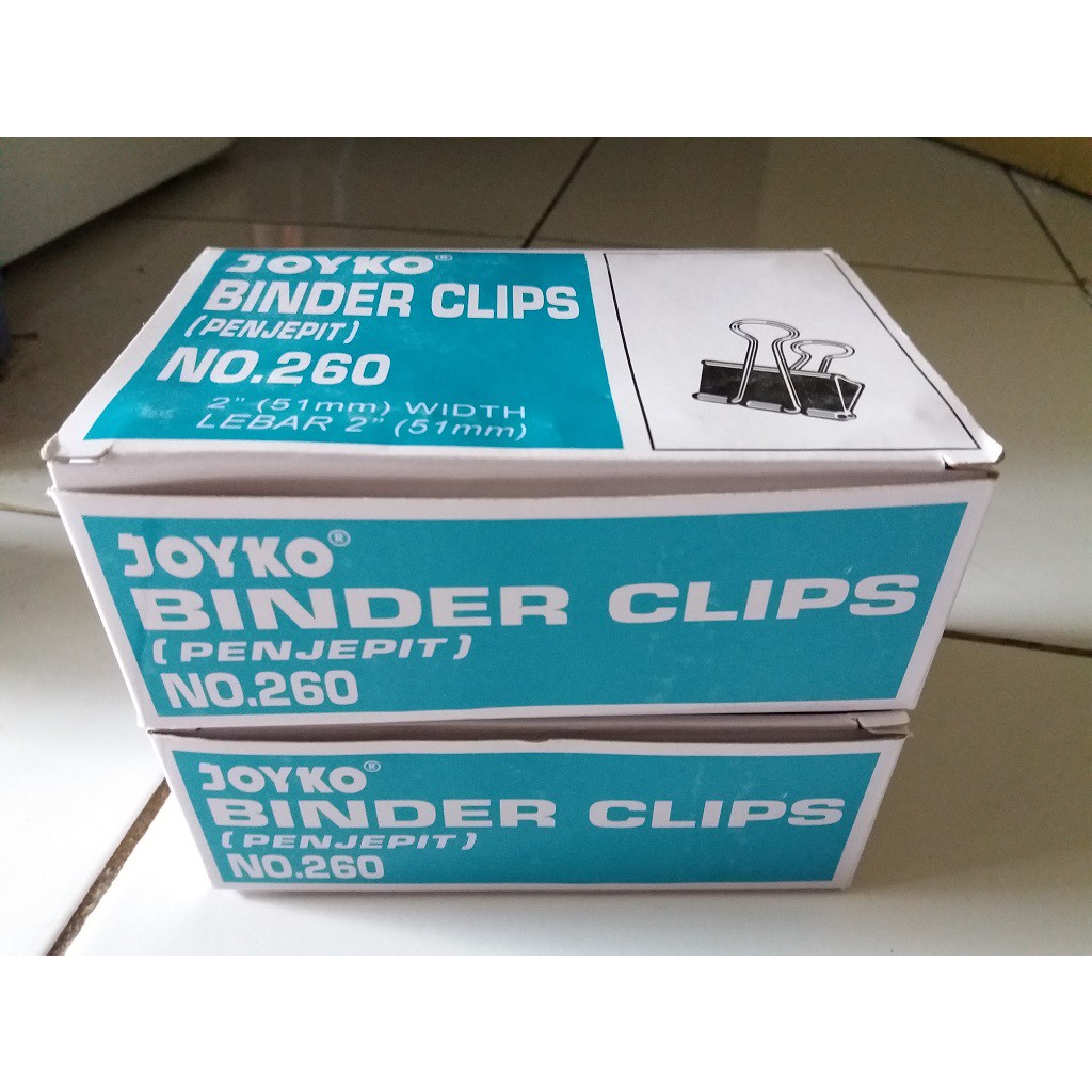 Binder Clip Joyko 260 1 kotak besar isi 12 pcs Shopee 