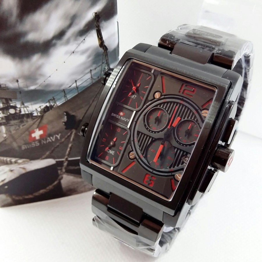 Jam Tangan Swiss Navy SN 8949 Pria Original. Triple Time