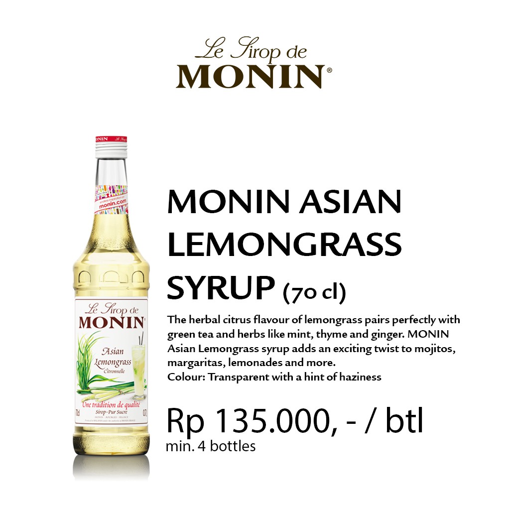 

Monin Syrup Asian Lemongrass