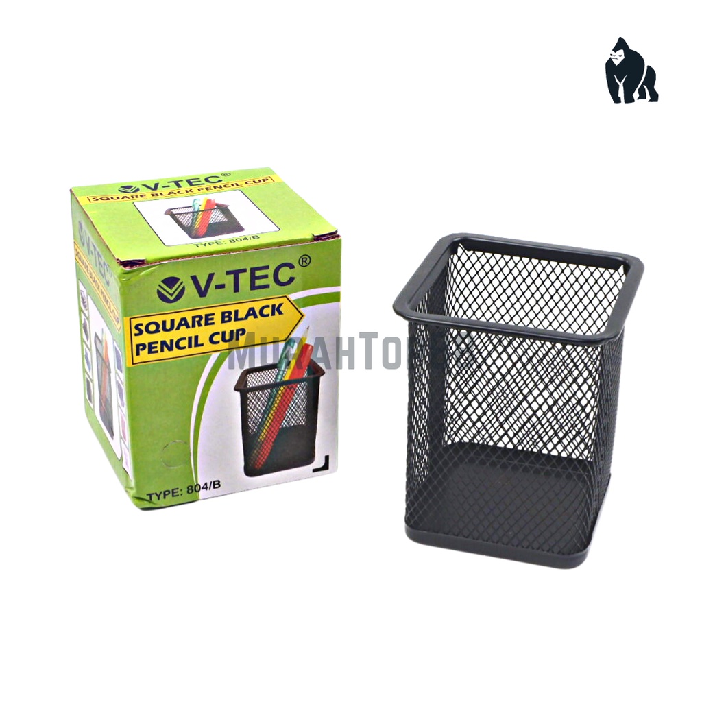 

V-Tec Desk Set Organizer Kotak / Pencil Cup / Tempat Alat Tulis Meja Jaring Jala Besi
