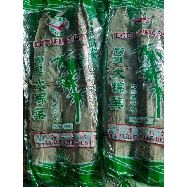 

Daun bambu bakcang / drie bamboo / cang hiok leave 300 gram lebar panjang jumbo rrc import kering