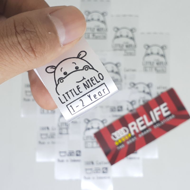 

Label Satin Printing Custom Nama / Logo | Khusus Lebar 3cm - Label Baju / Usaha
