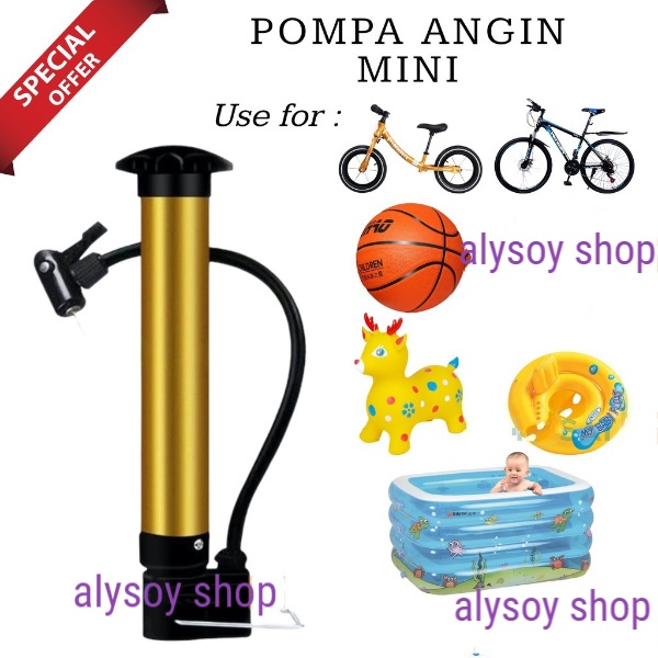 SPEEDS Pompa Angin Mini Pompa Angin Ban Sepeda Pompa Sepeda Portable Speeds