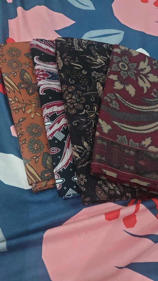 Kemeja Batik Pria Lengan Panjang Premium Motif Daun Pepaya Coklat Choklat Cokelat 728094 Cap 72