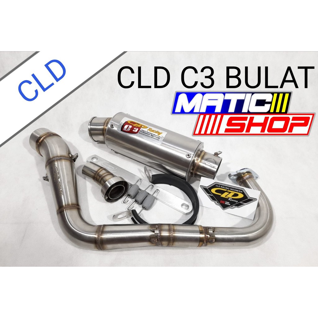 KNALPOT CLD C3 BEAT SCOOPY BULAT DAN OVAL