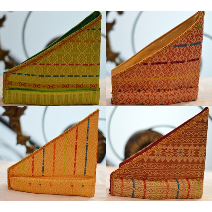 Fashion Wanita Dan Pria Zaman Now Topi Segitiga Sulawesi Sumatra Ikat Kepala Songket Baju Adat