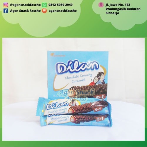 

Dilan Crunchy Choco Caramel 24 gram ( 1 pack isi 12 pcs)