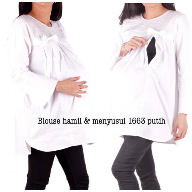 Baju Hamil Kemeja Putih 1595 Putih Baju Hamil Baju Hamil Murah Fashion Wanita Best Seller Modis Shopee Indonesia