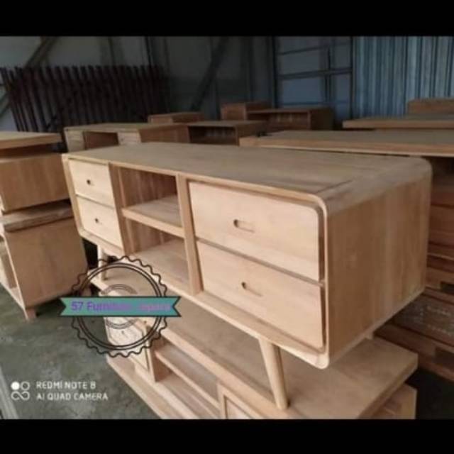 Lemari Hias Pendek Ruang Tamu Mentahan Bupet Meja Tv Hias Jati