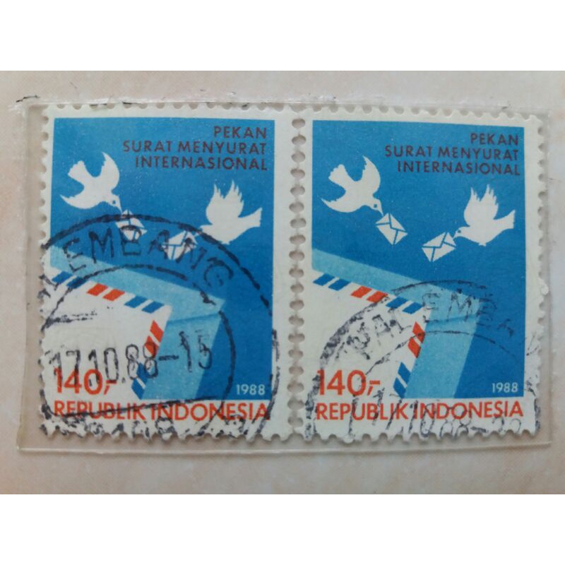 

Perangko Bekas Pekan Surat Menyurat Internasional 1988 - 2 pcs