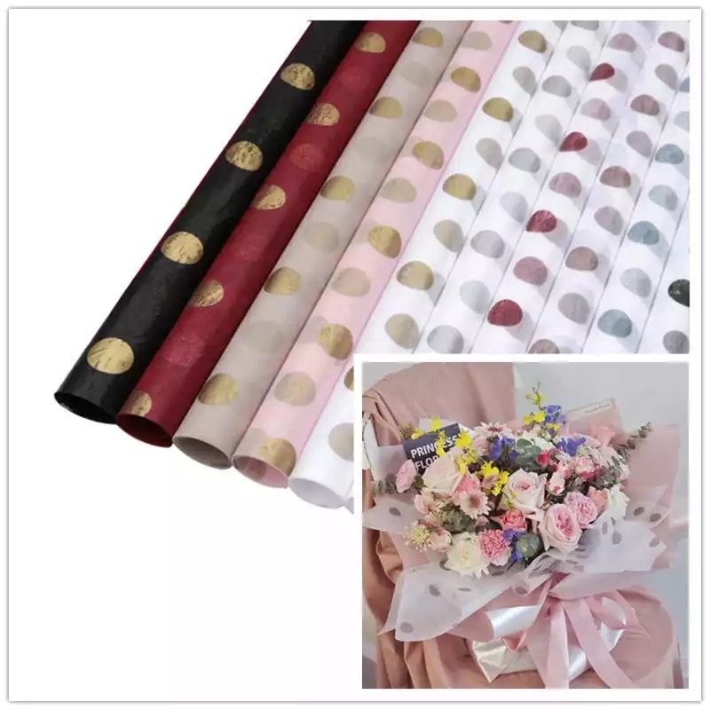 

20pcs KERTAS BUCKET BUNGA POLKADOT GOLD