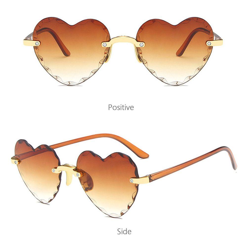 Lily Heart Sunglasses Cosplay Rimless Eyewear Love Heart Sunglasses