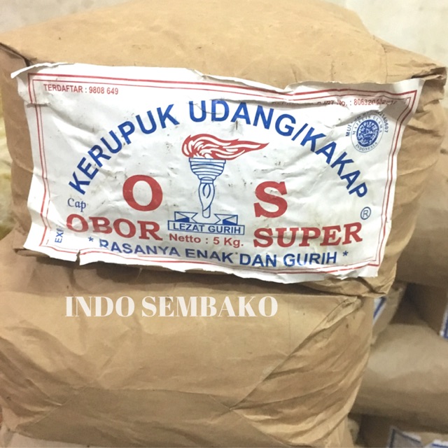 Kerupuk Udang Kakap Obor Super 5kg / Kerupuk Udang Kerupuk Ikan 1 bal