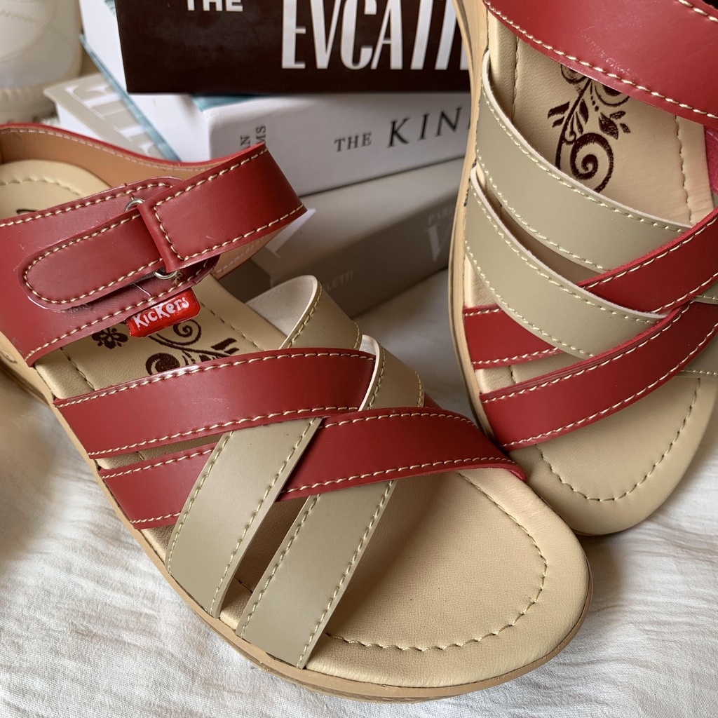 WEDGES SLOP MERAH 2 SANDAL WANITA CEWEK KECE POPULER SENDAL SLOP TERMURAH HAK 5CM SLOP KOKOP CASUAL SALE PROMO Sandal Wanita Wedges Korean Style Elegant Wedges Wanita Sandal Selop / Slop Karet Kekinian Murah Casual