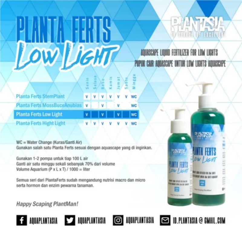 pupuk cair plantasia low light