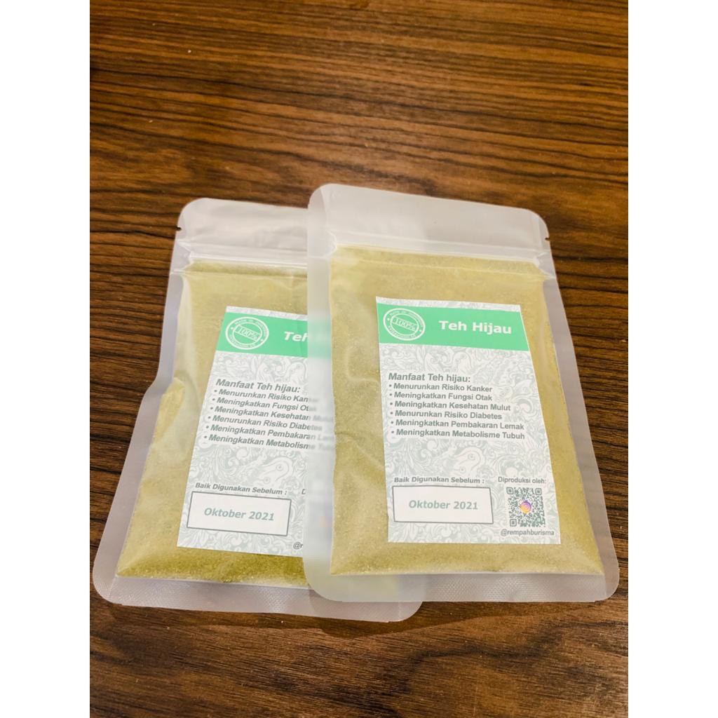

Teh Hijau Bubuk Pemium / Green Tea Bubuk Origina Rempah Bu Risma