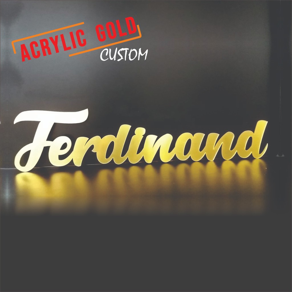 

Wooden Name Custom/Acrylic Gold/Custom Name