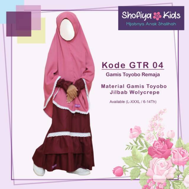 Gamis Remaja Toyobo Maroon