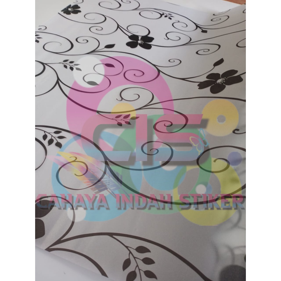 Stiker Kaca Sanblast Kaca Kamar Mandi /Jendela Bunga 037