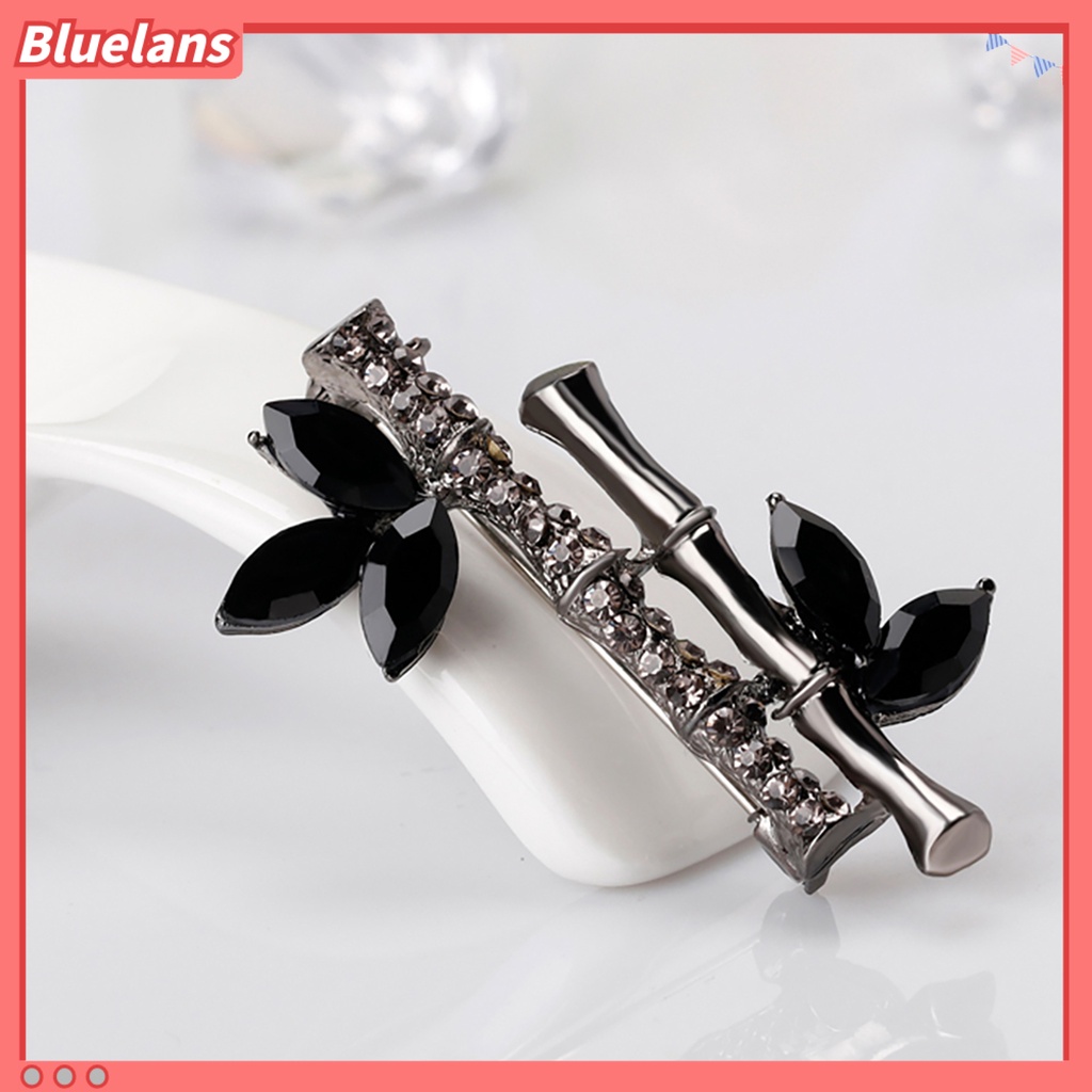 Bluelans Bros Pin Silver Desain Bambu Lucu Anti Karat Untuk Wanita