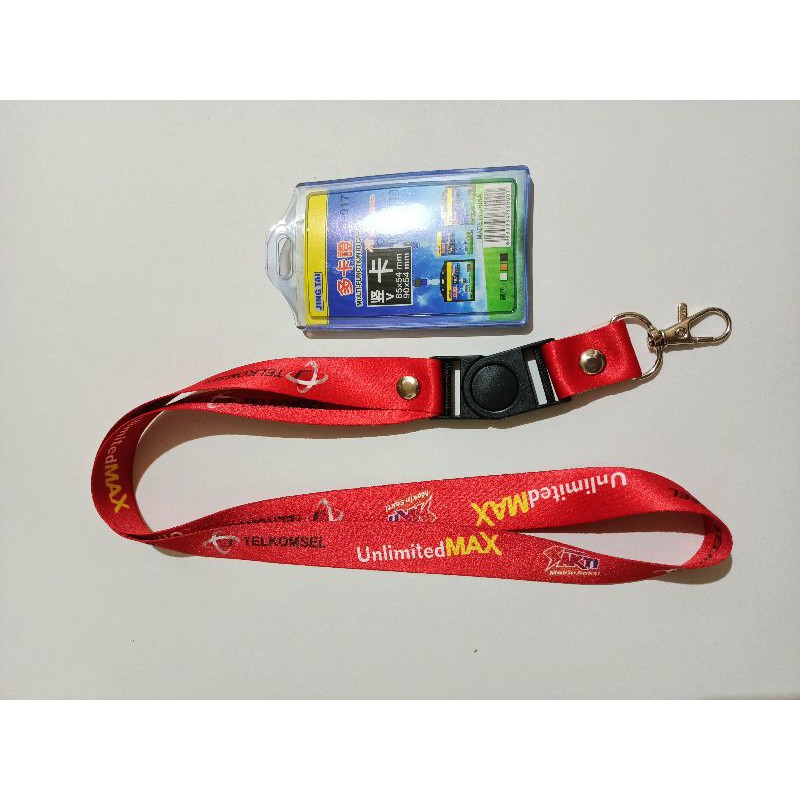 [READY STOK] Tali id card Telkomsel Lanyard Printing SATUAN