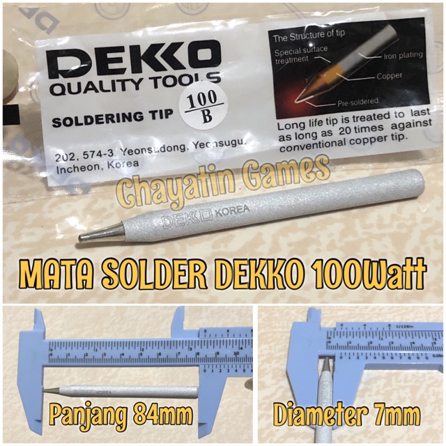 Mata Solder Ori DEKKO 100 Watt Type DS-100N / DS100N (TUMPUL/STANDAR)