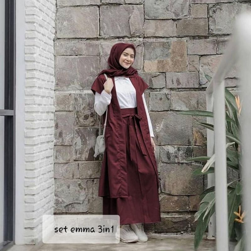 Arinda Set/Setelan Baju Wanita/Setelan Muslim Wanita/Baju Wanita Muslimah
