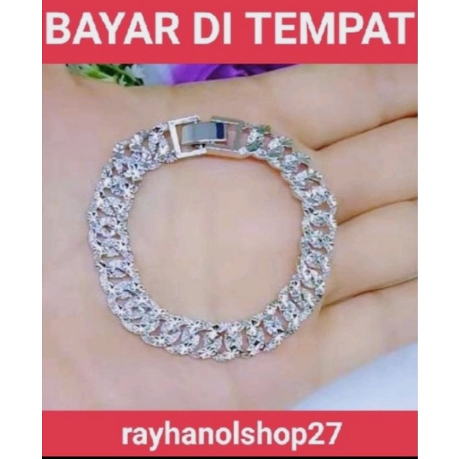 Gelang tangan  rantai free cincin dan gelang nya saja anti karat lapis emas 22 K