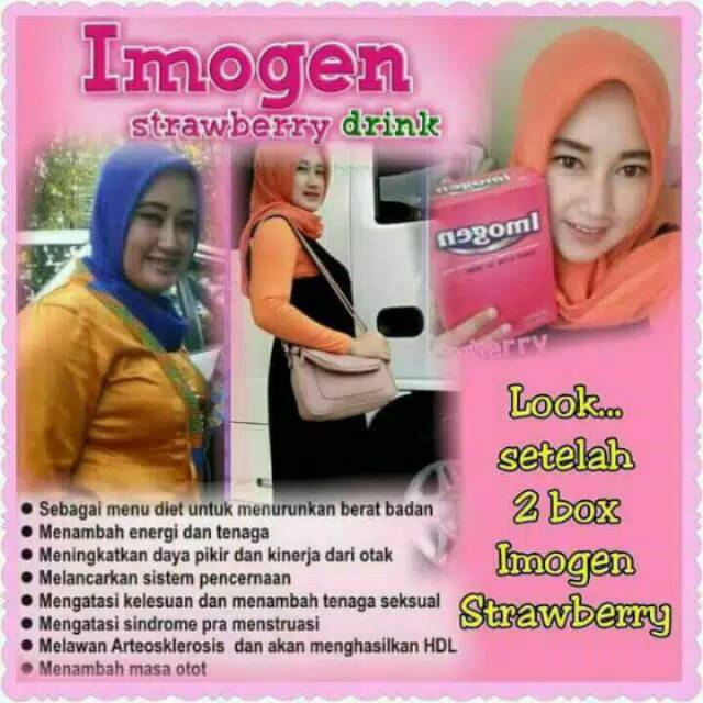 Imogen Strawberry Suplemen Pemutih Dan Diet Shopee Indonesia