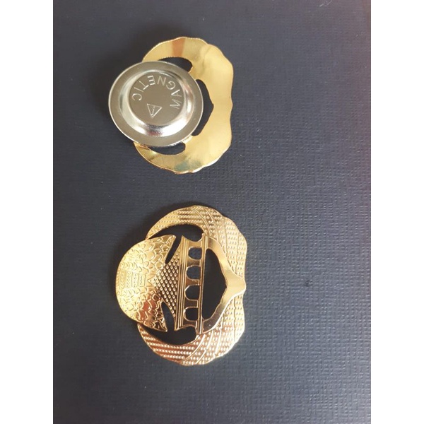 PIN KORPRI ASLI KUNINGAN MODEL BOLONG